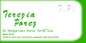 terezia porcz business card